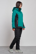 Оптом Горнолыжный костюм женский зимний темно-зеленого цвета 03327TZ в Перми, фото 3