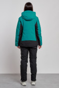 Оптом Горнолыжный костюм женский зимний темно-зеленого цвета 03327TZ в Сочи, фото 4