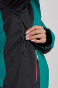 Оптом Горнолыжный костюм женский зимний темно-зеленого цвета 03327TZ в Сочи, фото 9