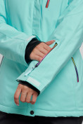 Оптом Горнолыжный костюм женский зимний бирюзового цвета 03331Br в Сочи, фото 8