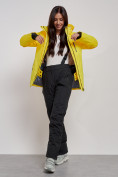 Оптом Горнолыжный костюм женский зимний желтого цвета 03331J в Екатеринбурге, фото 14