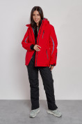 Оптом Горнолыжный костюм женский зимний красного цвета 03350Kr, фото 11