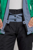 Оптом Горнолыжный костюм женский зимний зеленого цвета 03350Z, фото 10