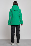 Оптом Горнолыжный костюм женский зимний зеленого цвета 03350Z в Перми, фото 4