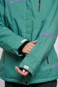 Оптом Горнолыжный костюм женский большого размера зимний зеленого цвета 03382Z в Сочи, фото 8