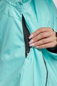 Оптом Горнолыжный костюм женский большого размера зимний бирюзового цвета 03507Br в Сочи, фото 9