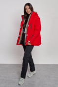 Оптом Горнолыжный костюм женский большого размера зимний красного цвета 03507Kr в Самаре, фото 18
