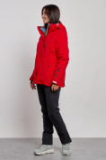 Оптом Горнолыжный костюм женский большого размера зимний красного цвета 03507Kr в Перми, фото 2