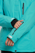 Оптом Горнолыжный костюм женский большого размера зимний зеленого цвета 03507Z в Самаре, фото 8
