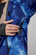 Оптом Горнолыжный костюм женский большого размера зимний темно-синего цвета 03517TS, фото 10