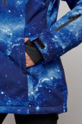 Оптом Горнолыжный костюм женский большого размера зимний темно-синего цвета 03517TS, фото 12
