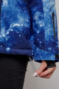 Оптом Горнолыжный костюм женский большого размера зимний темно-синего цвета 03517TS в Алма-Ате, фото 13