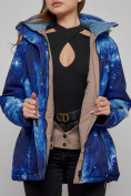 Оптом Горнолыжный костюм женский большого размера зимний темно-синего цвета 03517TS, фото 14