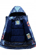 Оптом Куртка горнолыжная для мальчика УЦЕНКА темно-синего цвета 0380TS в Казани, фото 3