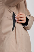 Оптом Горнолыжный костюм женский большого размера зимний бежевого цвета 03936B в Волгоградке, фото 6