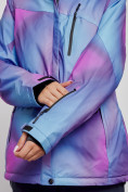 Оптом Горнолыжный костюм женский большого размера зимний фиолетового цвета 03936F, фото 10