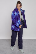 Оптом Горнолыжный костюм женский большого размера зимний синего цвета 03936S, фото 6