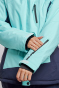 Оптом Горнолыжный костюм женский большого размера зимний бирюзового цвета 03960Br, фото 6