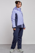 Оптом Горнолыжный костюм женский большого размера зимний фиолетового цвета 03960F, фото 3