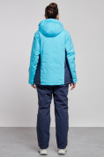 Оптом Горнолыжный костюм женский большого размера зимний голубого цвета 03960Gl, фото 4