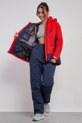 Оптом Горнолыжный костюм женский большого размера зимний красного цвета 03960Kr в Сочи, фото 10