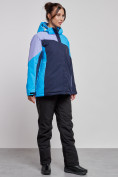 Оптом Горнолыжный костюм женский большого размера зимний синего цвета 03963S, фото 3