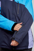 Оптом Горнолыжный костюм женский большого размера зимний синего цвета 03963S, фото 6