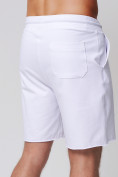 Оптом Летние шорты трикотажные мужские белого цвета 050620Bl в Сочи, фото 13