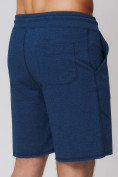 Оптом Летние шорты трикотажные мужские темно-синего цвета 050620TS, фото 11