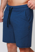 Оптом Летние шорты трикотажные мужские темно-синего цвета 050620TS, фото 12