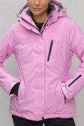 Оптом Горнолыжный костюм женский розового цвета 0507R в Волгоградке, фото 9
