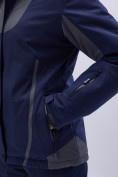 Оптом Горнолыжный костюм женский темно-синего цвета 051891TS, фото 14
