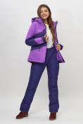 Оптом Горнолыжный костюм женский фиолетового цвета 051901F, фото 10