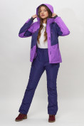 Оптом Горнолыжный костюм женский фиолетового цвета 051901F в Казани, фото 12