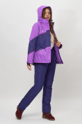 Оптом Горнолыжный костюм женский фиолетового цвета 051901F, фото 13