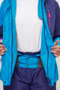 Оптом Горнолыжный костюм женский синего цвета 051901S, фото 14