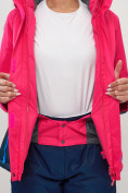 Оптом Горнолыжный костюм женский розового цвета 051911R в Казани, фото 17