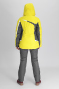 Оптом Горнолыжная куртка женская желтого цвета 052001J, фото 6