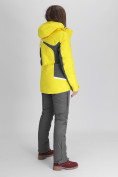 Оптом Горнолыжная куртка женская желтого цвета 052001J, фото 7