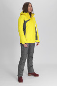 Оптом Горнолыжная куртка женская желтого цвета 052001J, фото 8