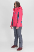 Оптом Горнолыжная куртка женская розового цвета 052001R, фото 2