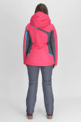 Оптом Горнолыжная куртка женская розового цвета 052001R, фото 4