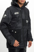Оптом Молодежная зимняя куртка мужская черного цвета 059Ch в Казани, фото 13