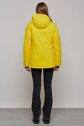 Оптом Горнолыжная куртка женская зимняя желтого цвета 05J в Екатеринбурге, фото 14