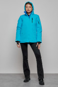 Оптом Горнолыжная куртка женская зимняя синего цвета 05S в Екатеринбурге, фото 16