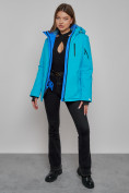 Оптом Горнолыжная куртка женская зимняя синего цвета 05S в Екатеринбурге, фото 9