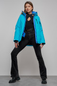 Оптом Горнолыжная куртка женская зимняя синего цвета 05S в Екатеринбурге, фото 10