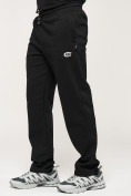 Оптом Брюки штаны спортивные с карманами мужские черного цвета 061Ch в Казани, фото 15