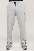 Оптом Брюки штаны спортивные с карманами мужские светло-серого цвета 061SS в Санкт-Петербурге, фото 9