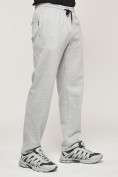 Оптом Брюки штаны спортивные с карманами мужские светло-серого цвета 061SS, фото 10